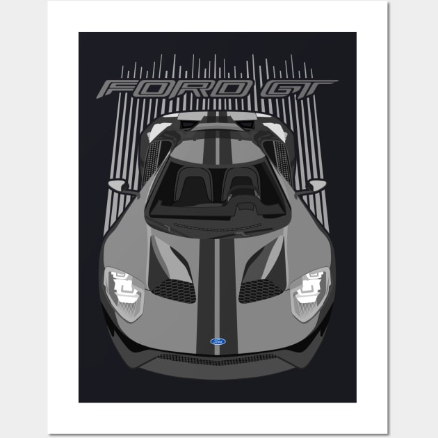 Ford GT-grey and black Wall Art by V8social